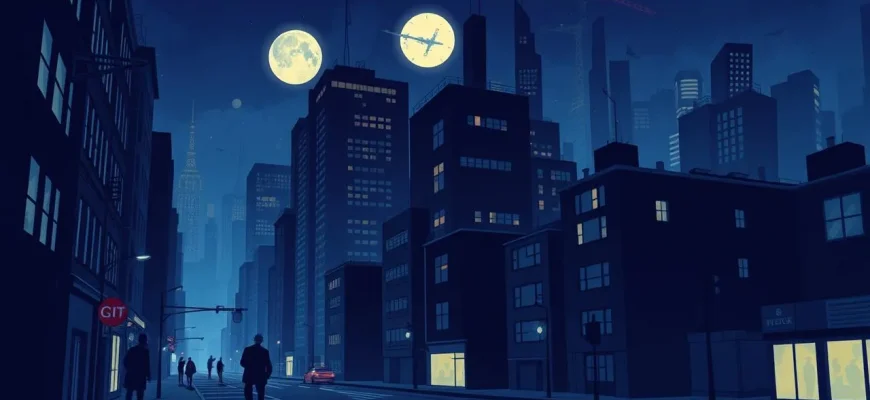 Krimifilme in der nächtlichen Stadt