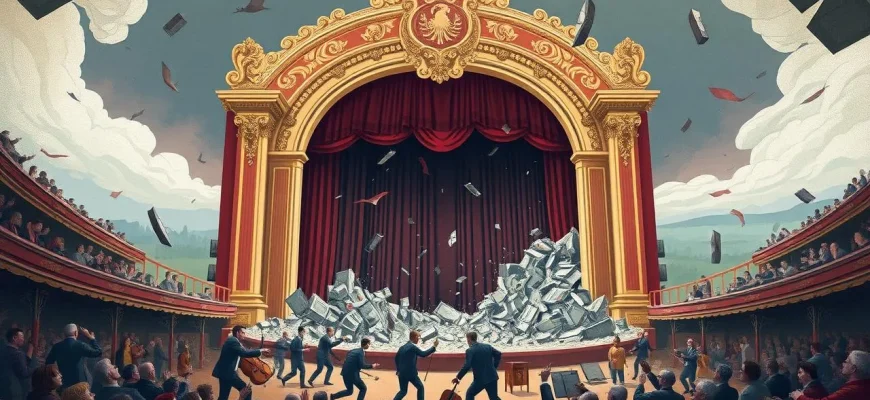 Filme über das Einbrechen der Bühne